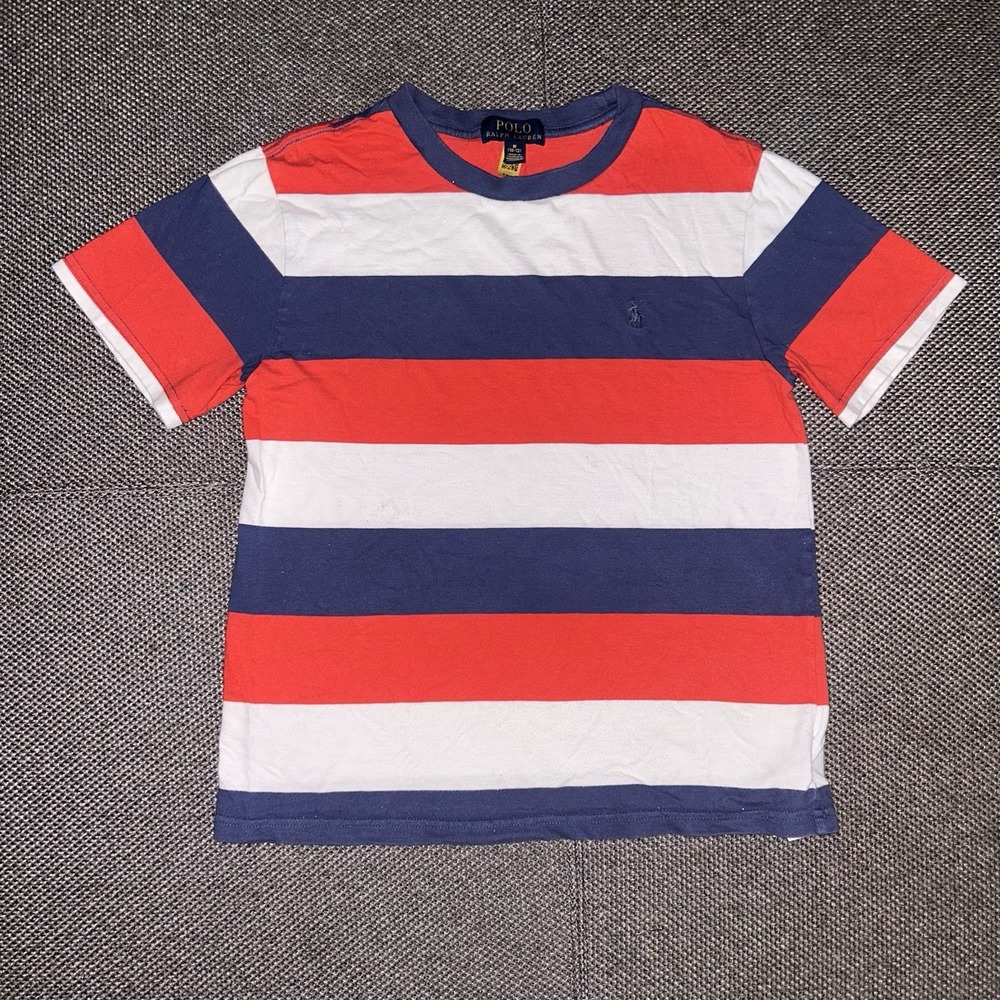 Polo Ralph Lauren Colorblock Short Sleeve T Shirt Boys Size Medium 10-12 M